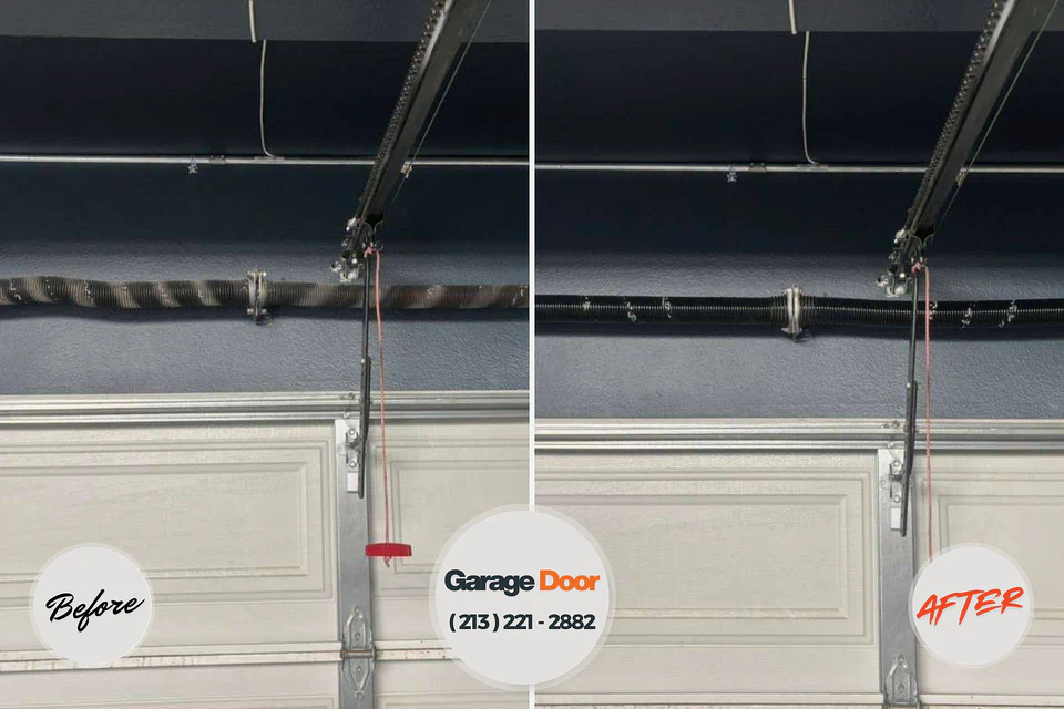 Before and after: garage door repair Harriston, VA